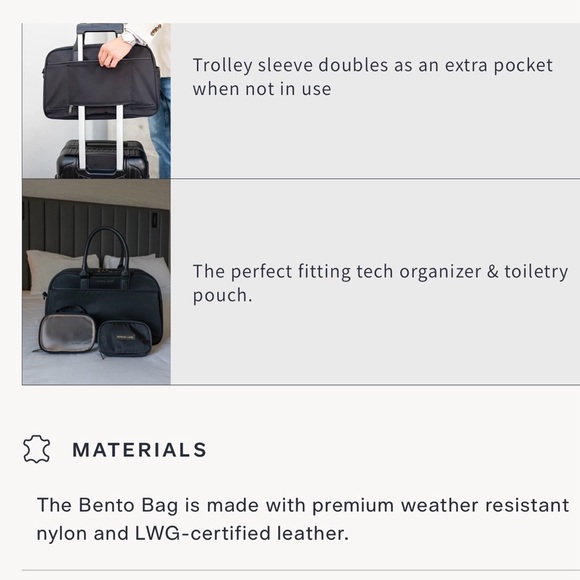 Nomad Lane Unisex Bento Bag in Dusk w/Toiletry bag and Tech Organizer - Picture 7 of 7